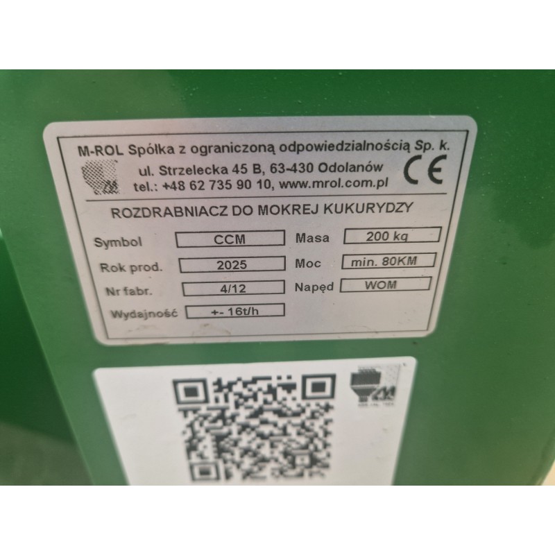 Mlin za mokro zrnje CCM M-Rol