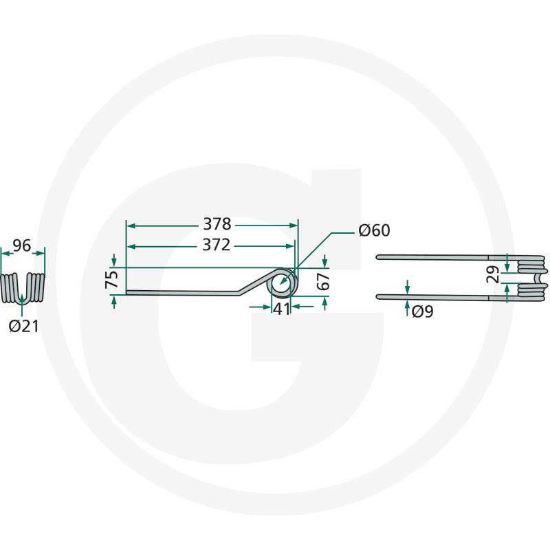 Vzmetni krak obračalnika Deutz-Fahr