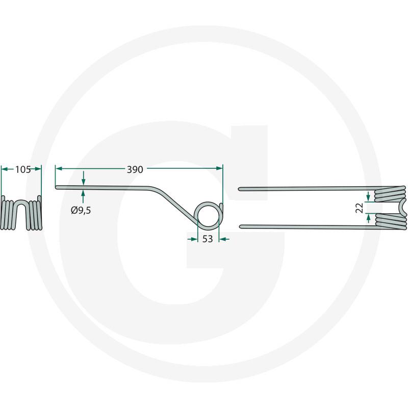 Vzmetni krak obračalnika Fella