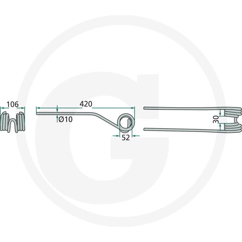Vzmetni krak obračalnika Sip