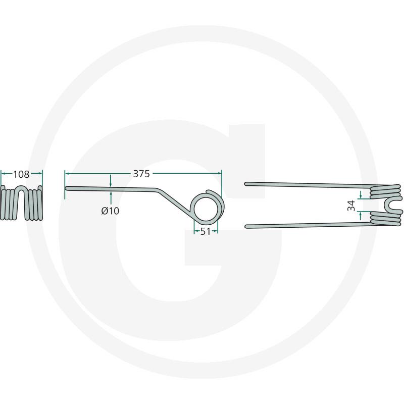 Vzmetni krak obračalnika Deutz-Fahr
