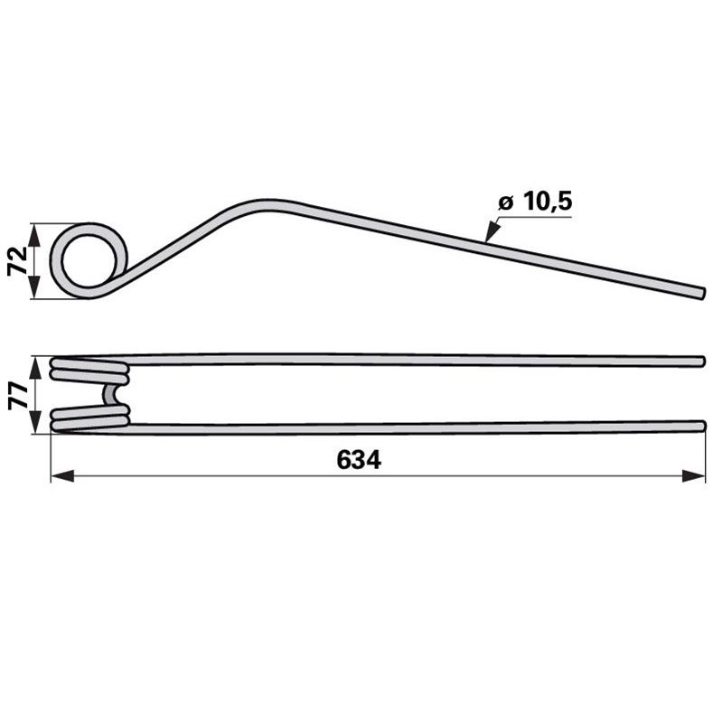 Vzmetni krak zgrabljalnika Krone