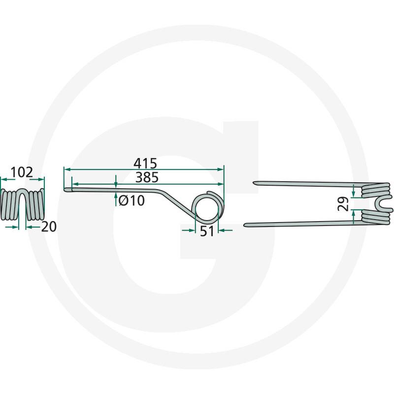 Vzmenti krak obračalnika Pottinger