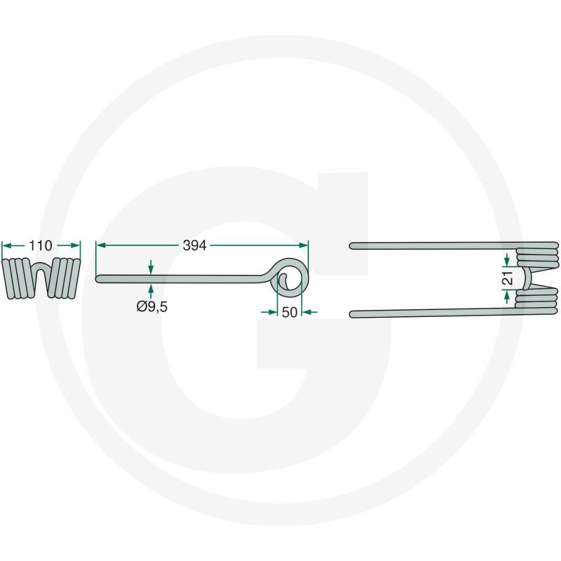 Vzmetni krak obračalnika Kuhn