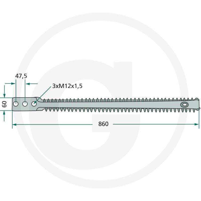 Dvojni nož za odjemalec Strautmann