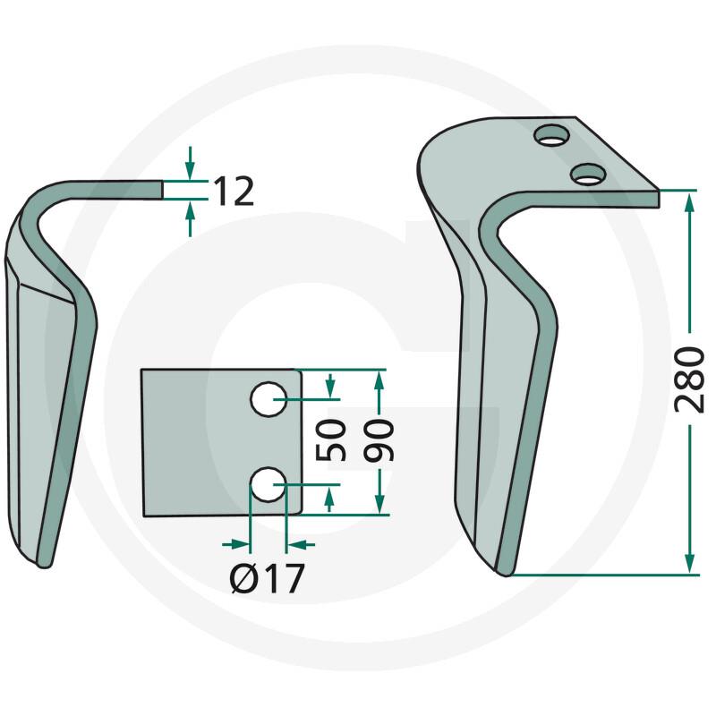 Nož vrtavkasta brana Maschio, Vogel-Noot