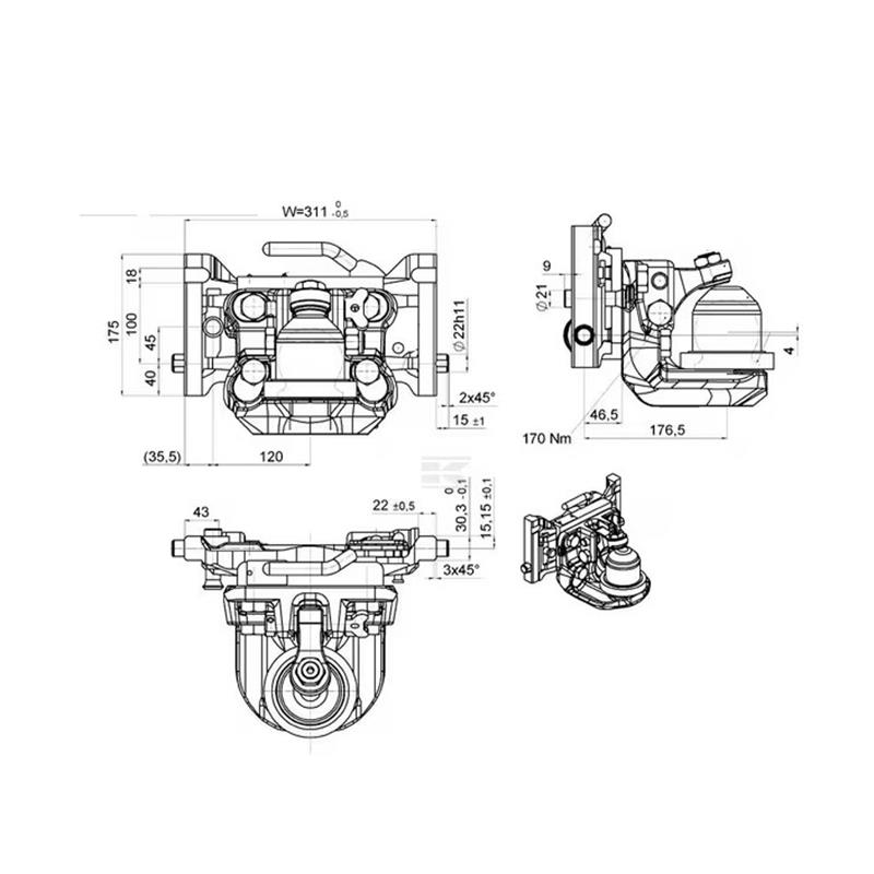 Priklop K80 Scharmuller 311/30/22mm