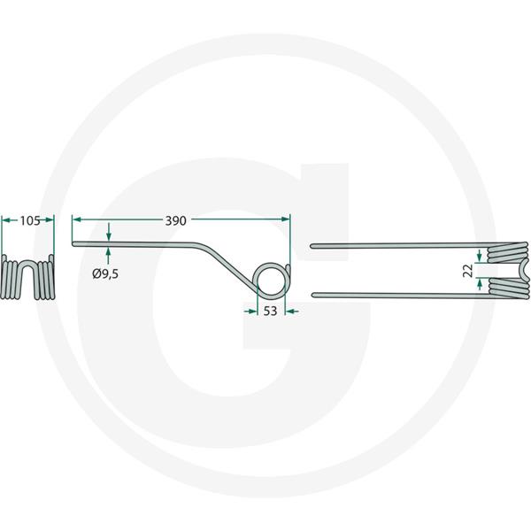 Vzmetni krak obračalnika Fella