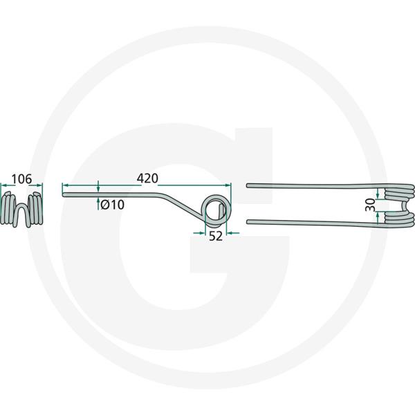Vzmetni krak obračalnika Sip
