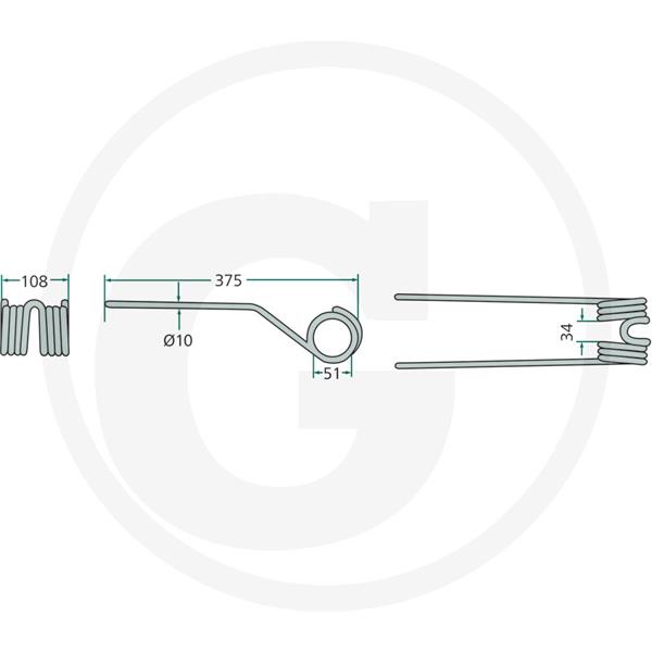 Vzmetni krak obračalnika Deutz-Fahr