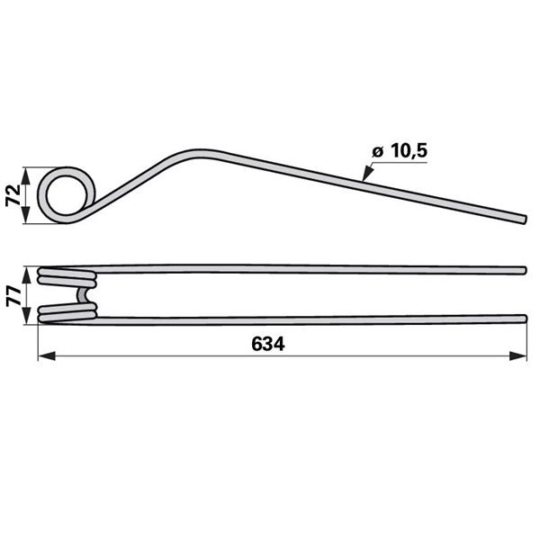 Vzmetni krak zgrabljalnika Krone