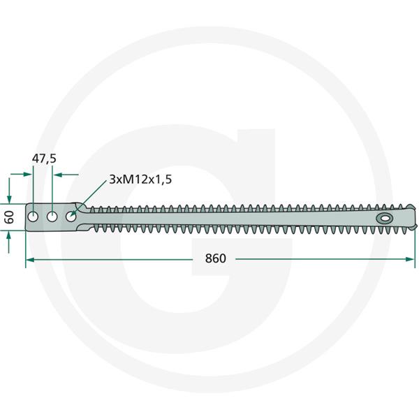 Dvojni nož za odjemalec Strautmann