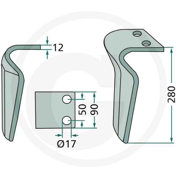 Nož vrtavkasta brana Maschio, Vogel-Noot