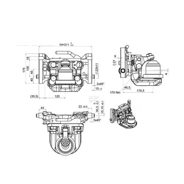 Priklop K80 Scharmuller 311/30/22mm