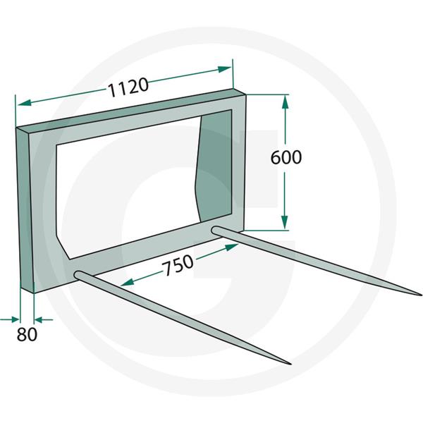 Euro priklop s špicami za bale