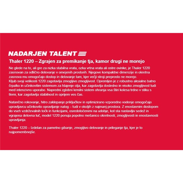 ZGIBNI NAKLADAČ THALER 1220