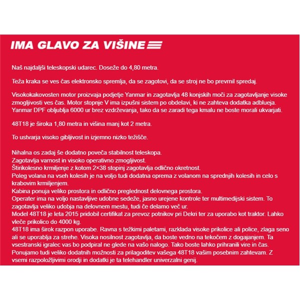 TELESKOPSKI NAKLADALNIK THALER 48T18DPF